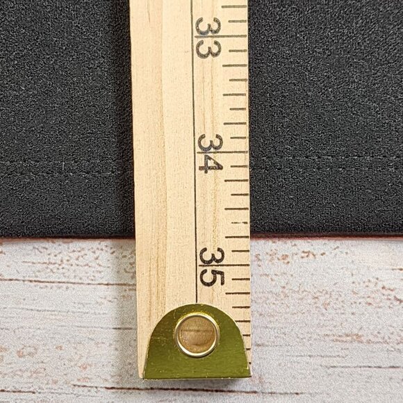 Sam Edelman Black Long-Sleeve Knit Dress W/ Metallic Trim Size 2 - Picture 7 of 9